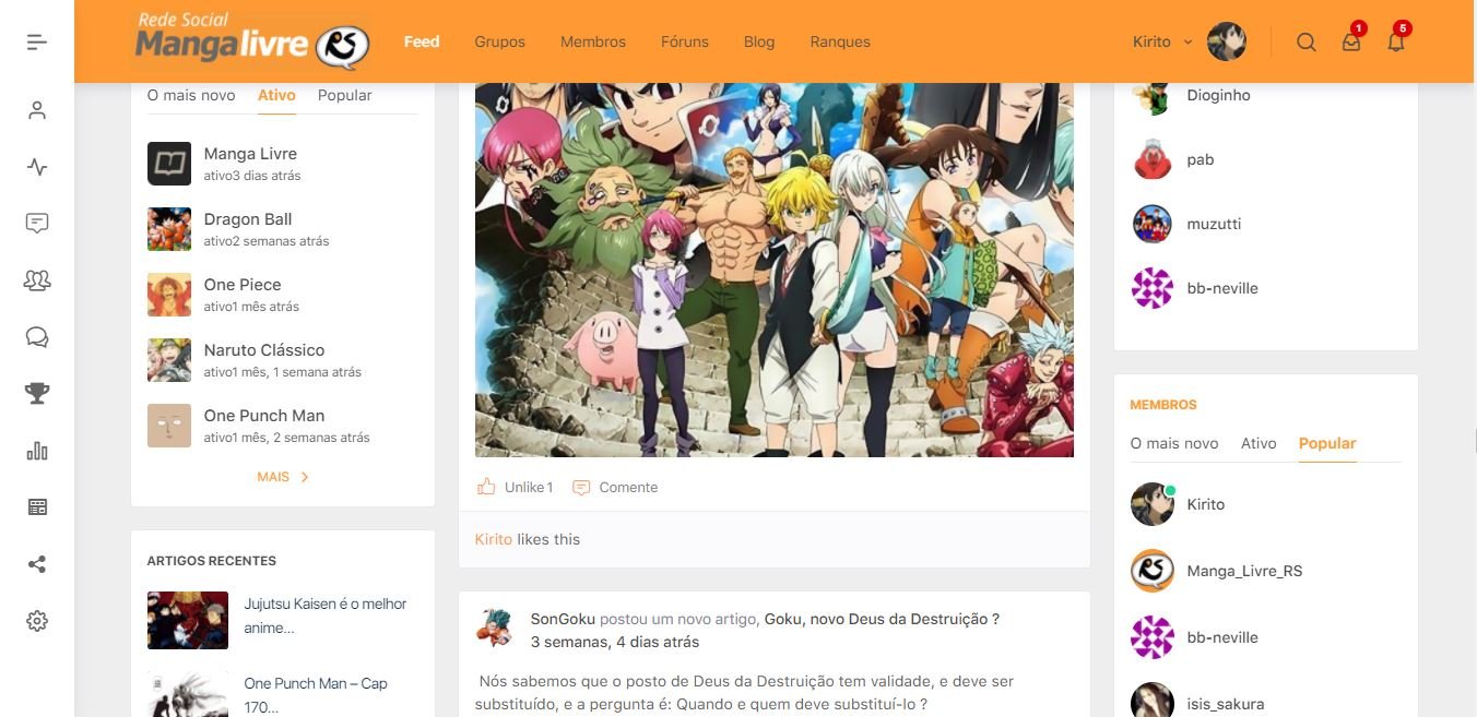 Manga Livre RS - Rede Social Otaku - Ler Mangá - Loja Online