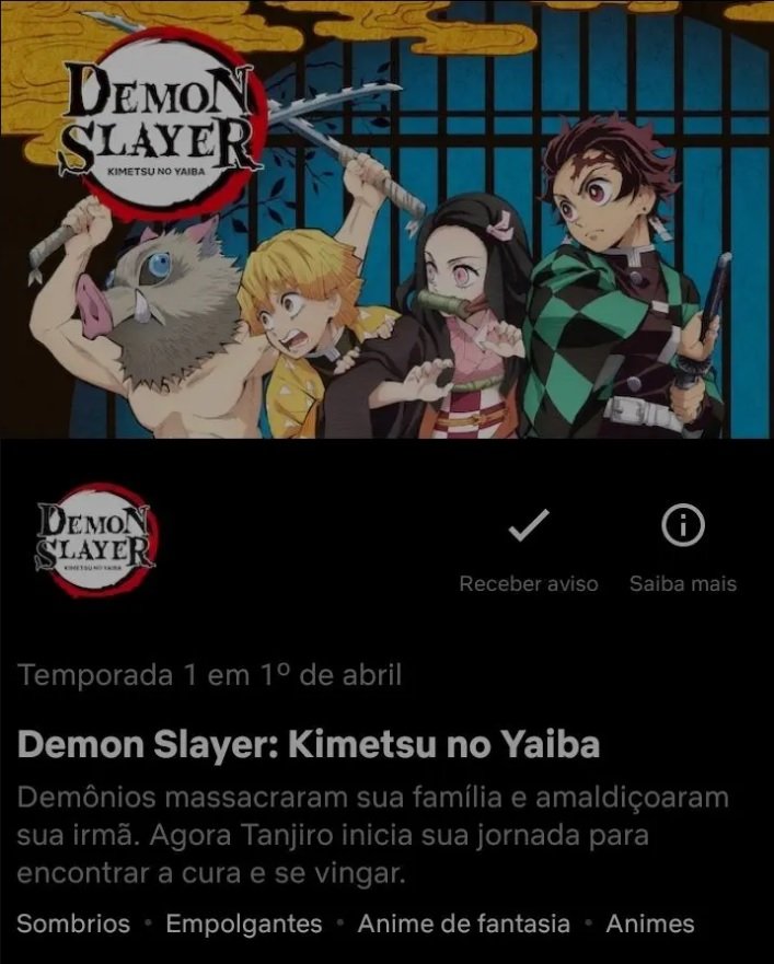  'Demon Slayer: Mugen Train Arc' estreia na Netflix