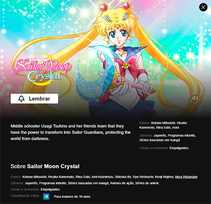 NETFLIX! Sailor Crystal DUBLADO ganha DATA DE ESTREIA finalmente no  Streaming! 