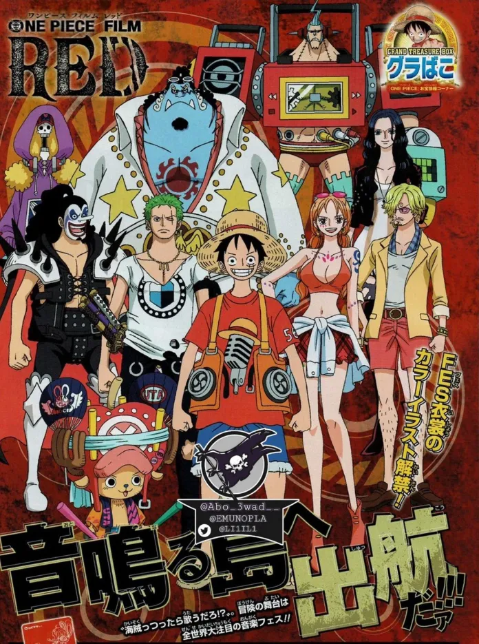 One Piece Film Red – Novo pôster do filme anime - Manga Livre RS