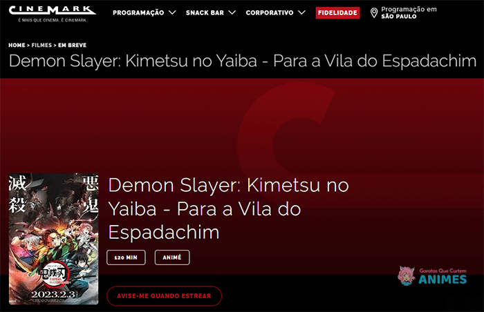 Novo filme de Demon Slayer estreia nos cinemas brasileiros em março